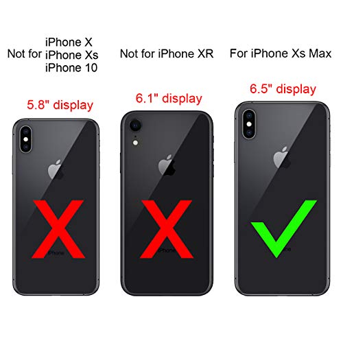 Vofolen Case For Iphone Xs Max Case Wallet Id Slot Credit Card Holder Scratch Resistant Dual Layer Protective Bumper Rugged Tpu Rubber Armor Hard Shell Case Cover For Iphone Xs Max 10S Max (Gun Color) #TOP6