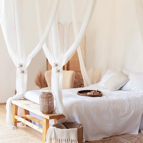 Image of Home Curtain Draperies, 2 for Pack Farmhouse Sunflower Office Curtain and Window Tiebacks, Thin Decoration Elegant Tie Boho Simple Beige for Room, Accessories Ropes Holdbacks Wall