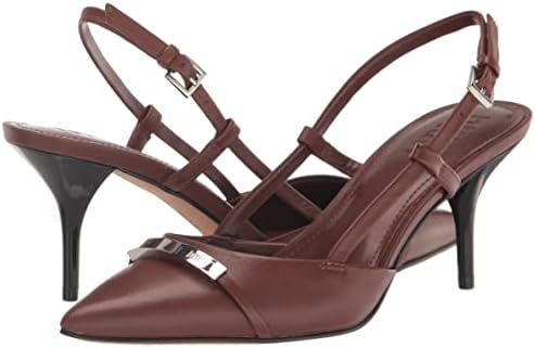 DKNY Women's Pointed Toe Kaylee-Slingback P Heeled Sandal, Saddle, 5.5 | Image 6