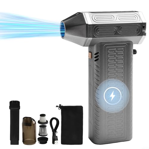 Compressed Air Duster, 130000RPM Mini Electric Air Duster,Adjustable Mini Blower Cordless Air Broom, Rechargeable Air Duster for Car, Outdoors, Reusable