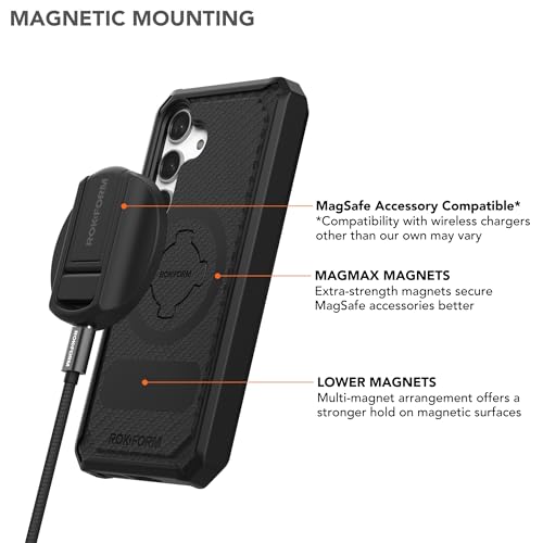 Image of Rokform - Galaxy S24 Case, Rugged Series, Magnetic Case with Twist Lock, Drop Tested Armor (Black)