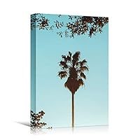 Canvas Wall Art Tree Against Sky Living Room Multicolor Nature Photography Relax/Calm Trees Tropical - 12x18 inches