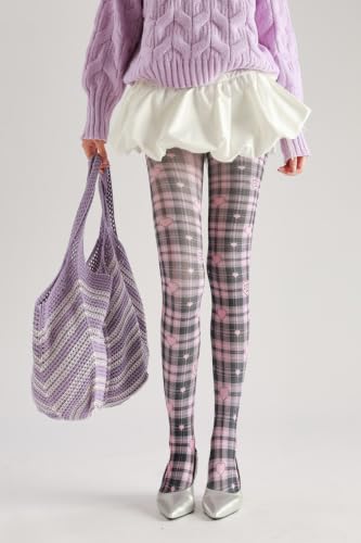 Image of Sahabowi Women Tights, Sheer High Waist Pantyhose, Vintage Control Top Stockings