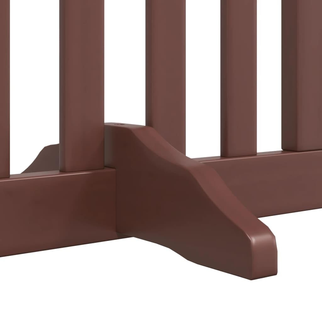 Rejilla plegable para perros de madera de álamo marrón, 4 piezas con puerta, 320 cm, separación independiente para casa, apartamento, escalera, portátil, para perros pequeños y medianos