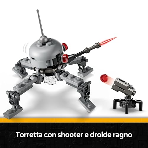 Star Wars 75431 Battle Pack 327° Star Corps di Clone Troopers - Giocattolo da Collezione con 4 Minifigure, 3 Figure di Droidi e un AT-RT - Regalo per Bambini da 7 Anni Fan della Vendetta dei Sith - Lego - Immagine 7