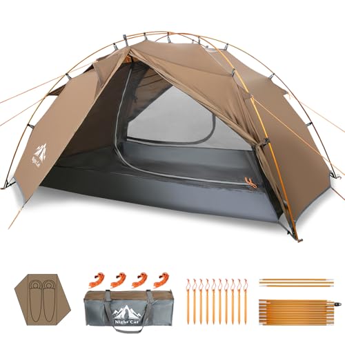 Night Cat Camping Zelt 2 Personen: Wasserdicht Campingzelt 2 Man Zente Zwei...