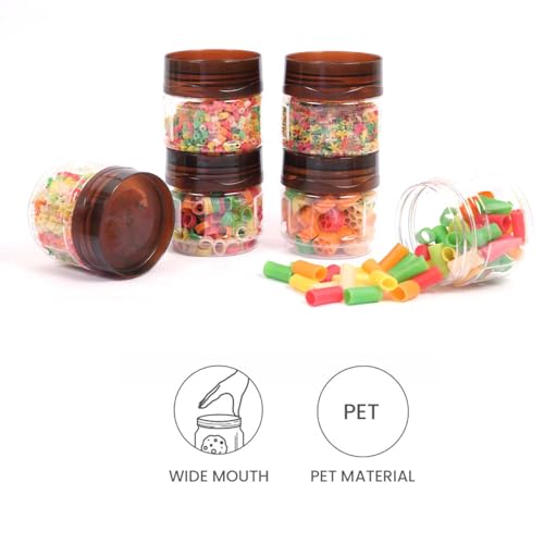 Image of 100ml Airtight BPA-Free Plastic Container for Spices & Masalas - Leak-Proof Small Kitchen Storage Jar - Stackable, Transparent, Odor-Free, Food Grade Spice Box for Pantry Organization Set of 6