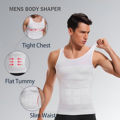 Compression Tank Tops Men Shapewear Tummy Control Sleeveless Shirt Slimming Body Shaper Gynecomastia Back Support4