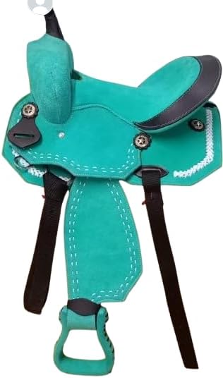 Barrel Racing Western Handmade Synthetic Cordura Horse Saddle Lightweight Trail Tack Equestrian Horse Saddle for Horse Riding Size: 10-18 inches Seat, UR09