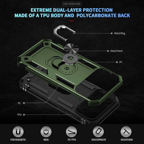 Coque iPhone 17 Pro antichoc militaire avec anneau de support ADDIT - 3