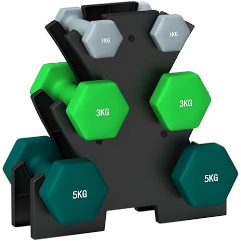 Haltères SPORTNOW 6 pièces avec support Cover