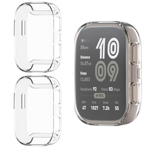 HOMTERN 3er-Pack Schutzhüllen für Amazfit BIP 6, flexible TPU-Schutzhülle mit vollständiger Abdeckung, stoßfest, kratzfest, transparent, 3 Stück