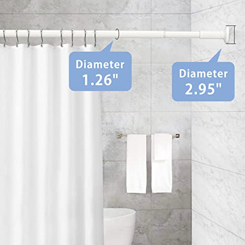 Image of Umimile Tension Curtain Rod, 51-86 inch Adjustable Spring Shower Curtain Rod