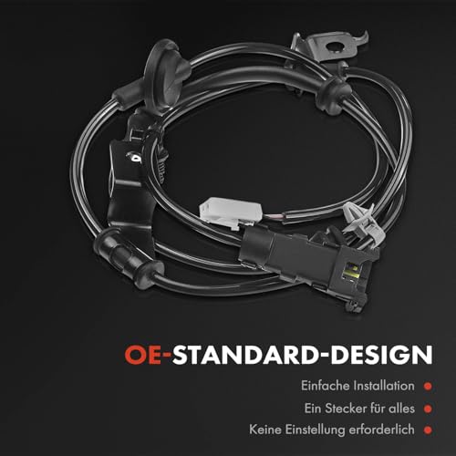Frankberg 2x ABS Sensor 2-Polig Hinterachse Kompatibel mit i10 PA 1.0L 1.1L 1.2L 2008-2013 Replace# 919200X100