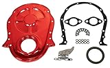 Chevy Big Block 396-402-427-454 Steel Timing Chain Cover Set w/ Timing Tab - Orange