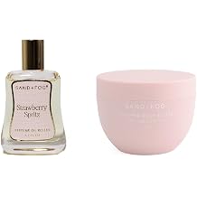 Sand and Fog Strawberry Spritz Perfume Oil Roller 1.7 Fl Oz and Whipped Body Butter 8.47 oz Set