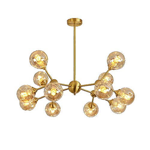 Luminaire vintage moderne doré pour éclairage suspendu au plafond de salon