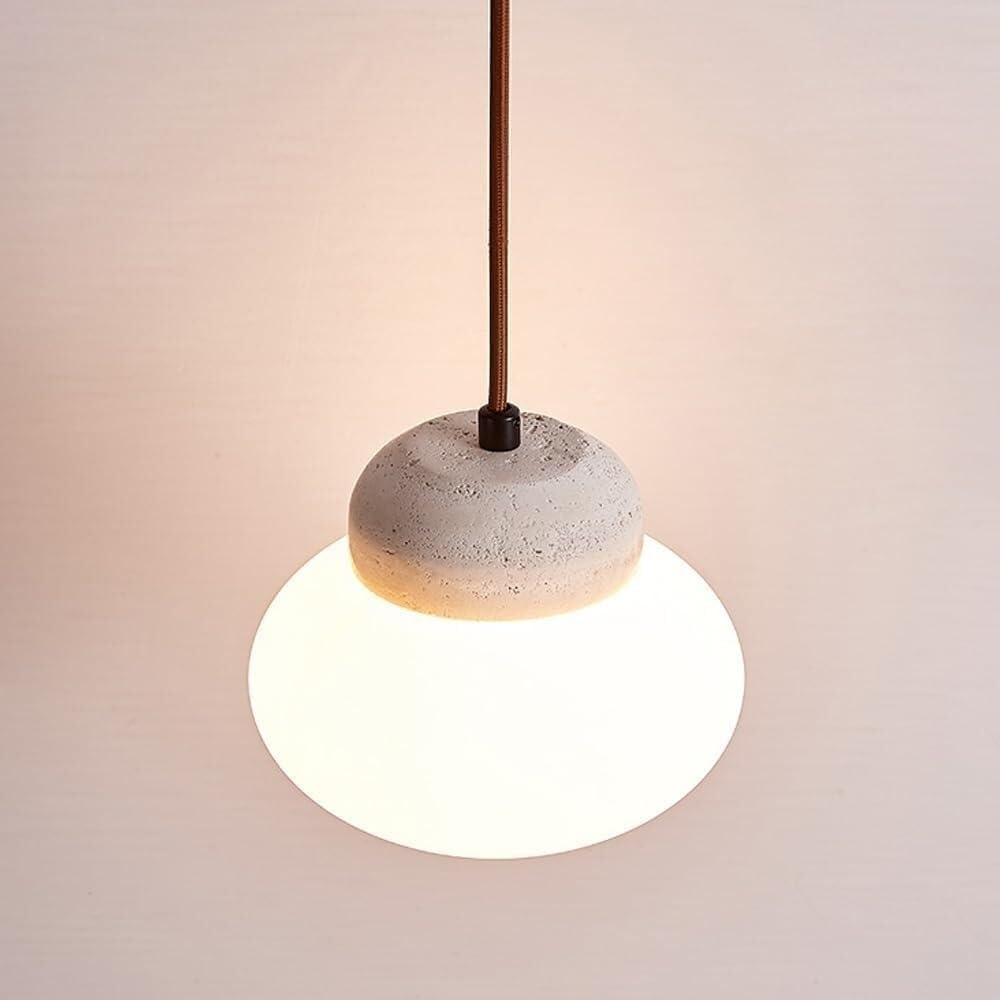 Suspension hauteur réglable beige G9 pour corriger l'éclairage d'une table ou îlot de cuisine