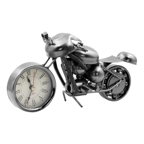 Winterworm Motorrad Tischuhr im Retro-Design