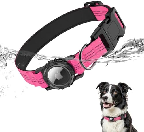AirTag Dog Collar, IP68 Waterproof Integrated Air Tag Dog Collars...
