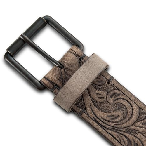 Image of Lucky Brand Men's Genuine Leather Belt | Classic | Casual | Everyday | Western | American Heritage | Metal Buckle