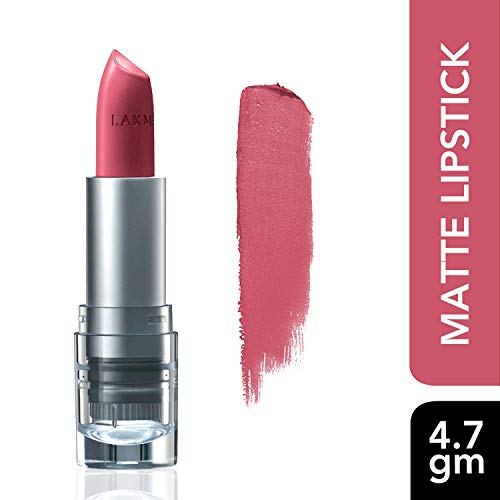 Image of LAKME Enrich Matte Lipstick, Matte Finish, Shade PM14, 4.7g & True Wear Nail Color, Shade 506, 9 ml