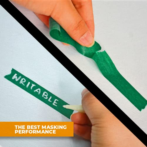 Wod Mtc5 Colored Masking Tape, White, 1/2 Inch X 60 Yds. Colorful Teacher Painters Tape For Fun Diy Art & Crafts, Lab Labeling, Writable & Classroom Decorations #TOP5