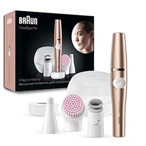 Braun FaceSpa Pro Beauty Set, Gesichtsepilierer Damen, Damenbart Entferner, Gesichtsreinigungsbürste, Aufbewahrungsbox, Haarentfernung, Designed in Germany, Reinigung und Hautstraffung, SE921, Bronze