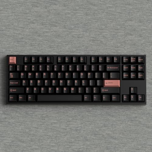 Image of Black Dye-sub Keycaps, 163 Keys Cherry Profile, Double Shot Keycaps Set, Custom Key caps for MX Switches Mechanical Keyboard(Wasabi)
