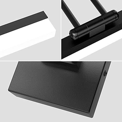 Image of Ralbay 32 inch Matte Black Bathroom Vanity Light - 18W Adjustable Modern LED Lighting Fixture for Bathroom (6000K Cool White Light)