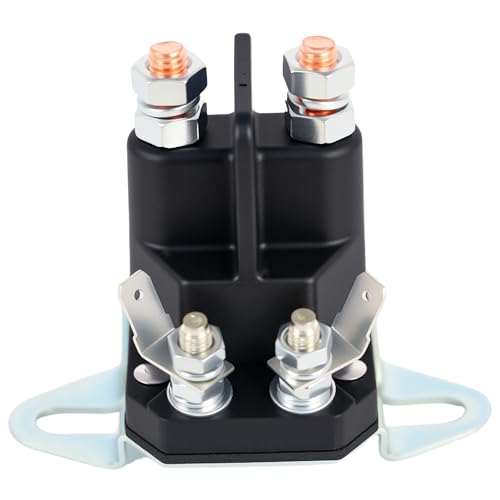 ROVIKE Solenoide di avviamento 117-1197, 12 V, 4 terminali per tosaerba Toro Exmark TimeCutter SS5000 SS4225 SS4235 Z4200 Zero Turn, sostituisce 784-1221-210 104-3189 28-4210 2126555 47-14. 910