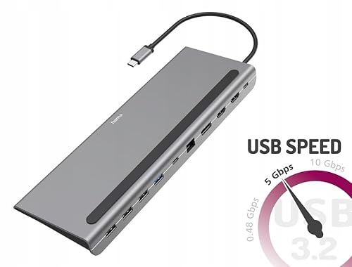 Hama Connect2Office Pro - Docking Station Usb -C 10 In 1 - Usb -C Pd Power Usb-C Dat - 7