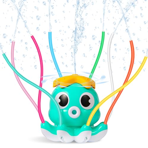 Lekwaiin Wasserspielzeug für Kinder, Oktopus Wassersprinkler Wasserspiel Sprinkler für Kinder Outdoor Garten Spiele Gart...