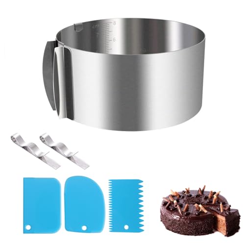 WANGDEFU Anello per Torta in Acciaio Inossidabile 16-30cm