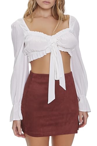 Jupe femme Forever 21 en suédine douce coupe mini skirt droite stretch et confortable