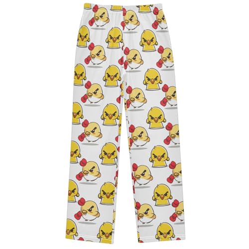 Boy's Pants Chicken Boxing Gloves Jogger Pants Elastic Waist Long Bottoms Trousers with Pockets 6-14 Years