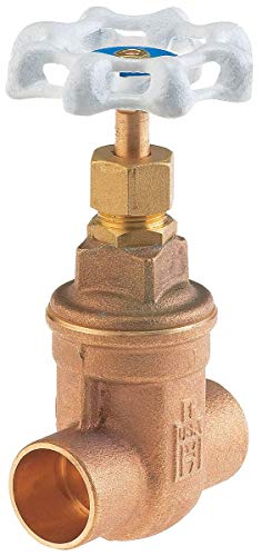 Gate Valve, 2 In., Solder, Bronze
