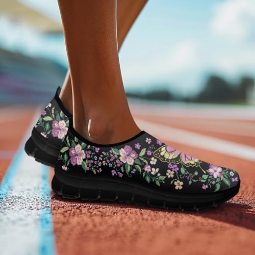 Howilath Women's Loafers & Slip-on Breathable No Laces Shoes with EVA Sole, Casual Sport Running Sneakers for Gym Training2