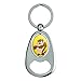 GRAPHICS & MORE Looney Tunes Taz Keychain Chrome Metal Spinning Oval Bottle Opener