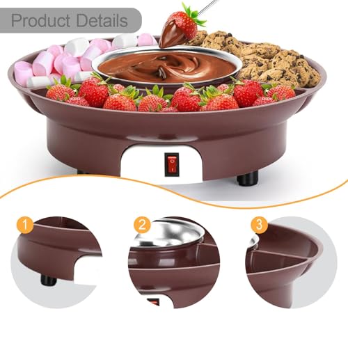 Olla eléctrica para fondue de chocolate multifuncional miniatura 3