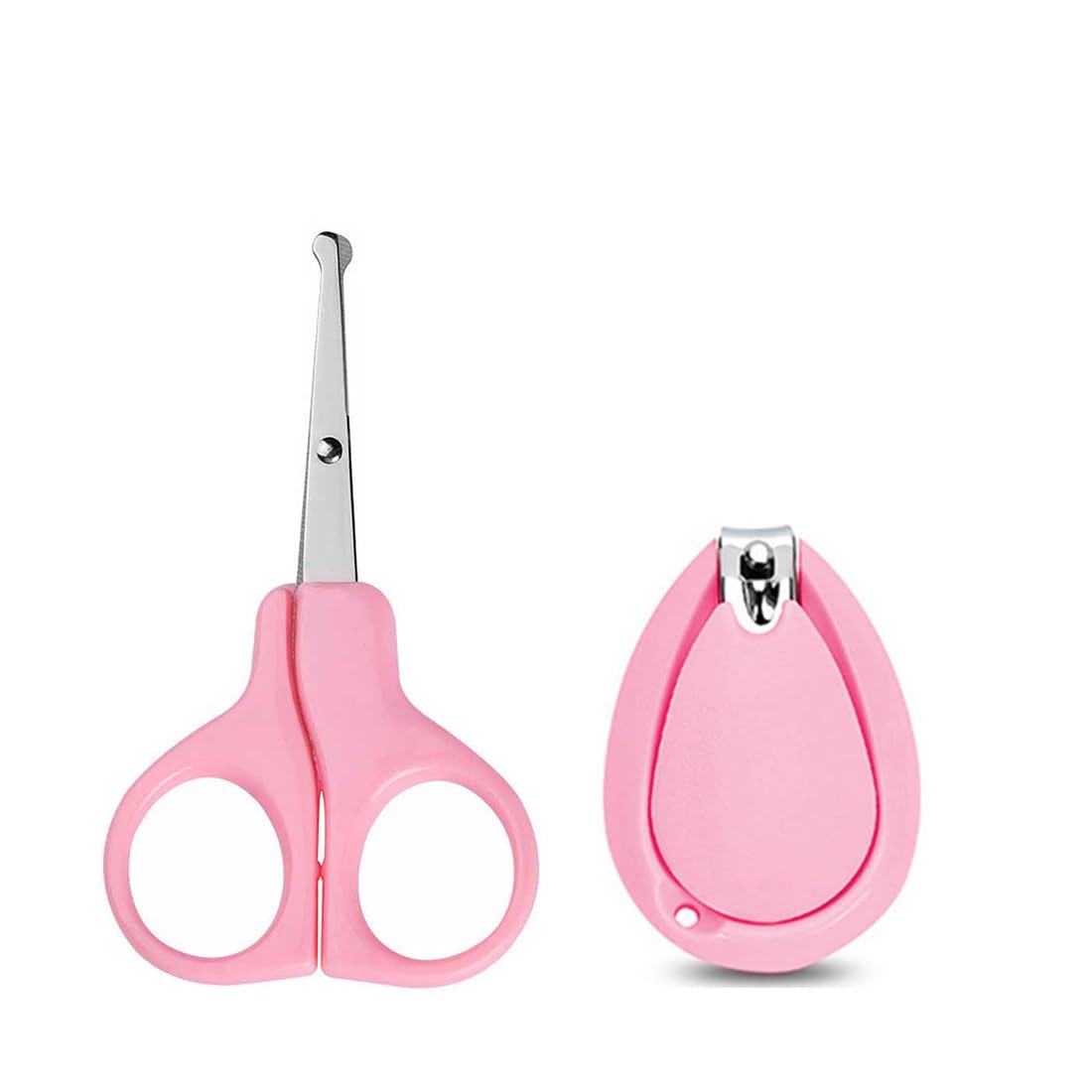 WMUVAZA Tijeras para Uñas de bebé, 2 Piezas Cuidado de Bebe, Juego de Cuidado de Uñas para Bebés, Kit de Corta Uñas para Bebe, Tijera Infantil,Kit de Uñas de Bebé, Juego de Cuidado de Uñas para Bebés