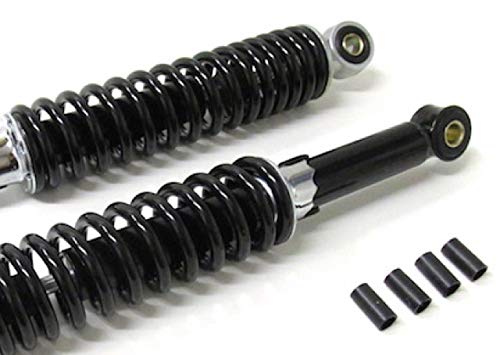 300mm Stoßdämpfer Set 5-fach Verstellbar Schwarz passend für Honda Dax, Monkey, Zündapp, Puch, Hercules, DKW, Simson Schwalbe S51 S50 S70 S53 – Universal Federbein