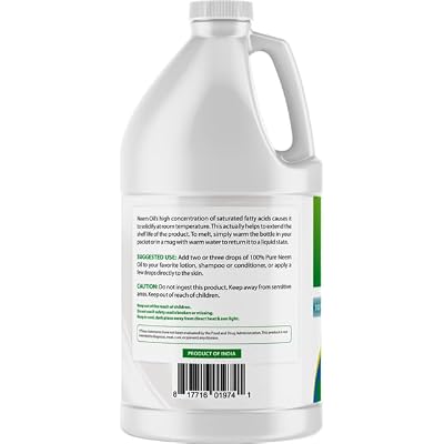 Best Naturals 100% Pure Neem Oil, 100% Cold Pressed and Unrefined - 68 OZ (2000 ML)