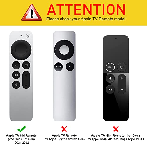 Coque silicone télécommande Apple TV Siri 2022 4K étui antidérapant - 2