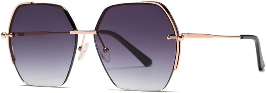 Women's Polygonal Sunglasses Retro Metal Gradient Glasses Travel Street Photos Sun Protection Sunnies
