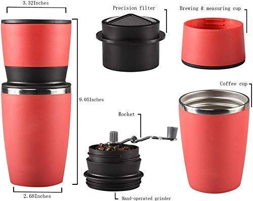 SXLCKJ Molinillo de café de Mano portátil, Molinillo de Mano portátil para el hogar, máquina de café pequeña, máquina de… - Imagen 6