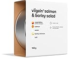 Vilgain Salmon Salad Barley (150 g) Gerste – Lachs-Salat Mit Gemüse & Gerstengraupen, Verzehrfertige Mahlzeit Ohne Konservierungsstoffe, Proteinreicher Fitness Snack Mit Omega-3 Fettsäuren
