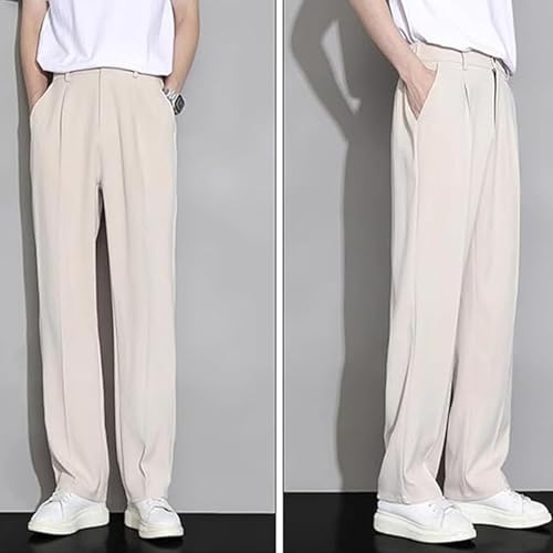 Dualego Super Stretch Ice Silk Comfort Everyday Pants, Easemotions Silky Soft Breathable Quick-Drying Casual Roomy Leg Men2