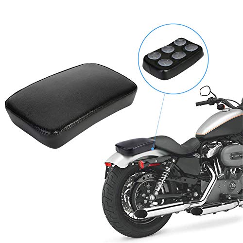BRAUTO Motorrad Sozius Sitzpad mit 6 Saugnapf Kissen Sofa Beifahrer Sitz für Harley Motorrad Dyna Sportster