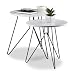 Produktbild Relaxdays Beistelltisch 2er-Set, runde Satztische mit Metallgestell, Ablagetische, Tischplatte 40 u. 48 cm, Schwarz-Weiß, Standard